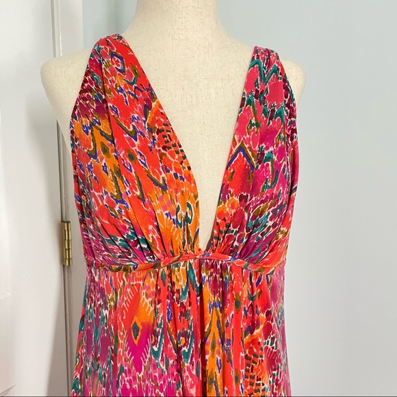 Natori  Pink Abstract Print Maxi Dress - Picture 8 of 10